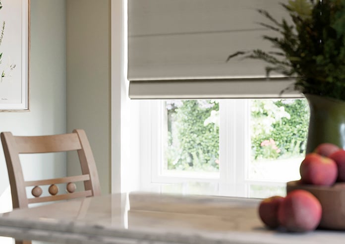 Shima Faux Silk, Pewter - Twist&Fit Roman Blind - Image 5